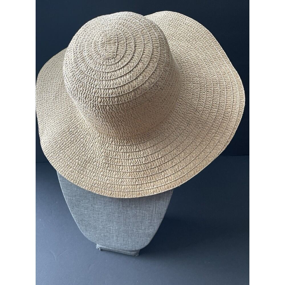 Iman Global Chic Straw Hat One Size Floppy Wide Brim Resort Beachy Coastal New